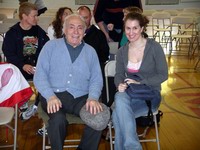 part of the weight lifting meet audience