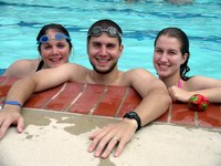 kids in the pool at outer banks condo