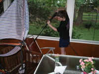Catherine and power washer