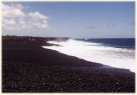 surf on black sand