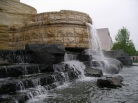 corner waterfall looking west